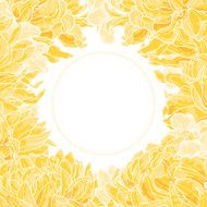 floral frame with chrysanthemum N3