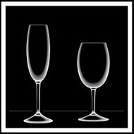 Two wine glasses