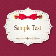 Gift Card with Ribbons Design Elements Vector Illustration N13