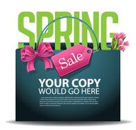 Spring Sale shopping bag background EPS 10 vector