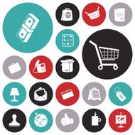 Flat design icons for business and finance N7
