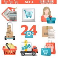 Vector Shopping Icons Set 4