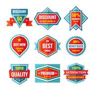 Sale and discount vector badges in flat style design N2