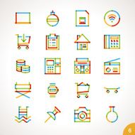 Vector Highlighter Line Icons for any purpose Set 6 N2