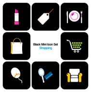 Colorful Mini Icon Set Shopping