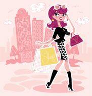 Woman Shopping in the City N2