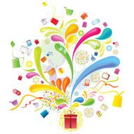 Colorful Floral Shopping Background