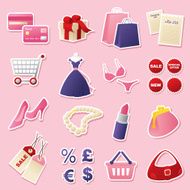 Girly Shopping Cutouts