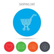 Shopping cart icon Market buying sign N15