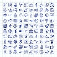 doodle shopping icons N2