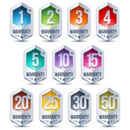 Warranty Seal Hexagon Chrome Badge