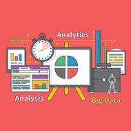 Stand with Charts and Parameters Big Data Seo