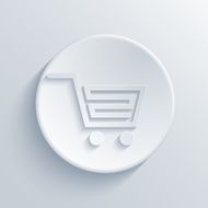 Vector modern light shopping circle icon