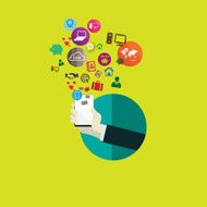 flat design concept icons for web and mobile phone
