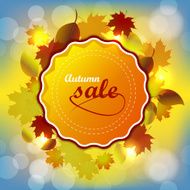 Autumn vector background with sale theme N2