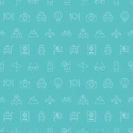 Travel line icon pattern set N3