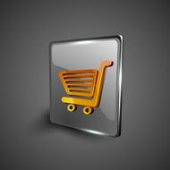 Glossy 3D web 2 0 shopping cart icon set