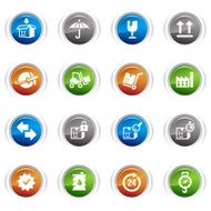 Glossy Buttons - Logistic and Shipping icons N2