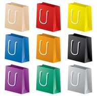 3D Shopping Bags in 9 Colors