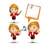 People Set - Business -Teacher Businesswomen communicate