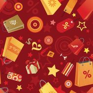 Shopping pattern - seamless wallpaper