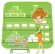 Shopping at the supermarket