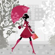 beautiful woman with umbrella