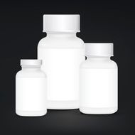 white plastic medical container set