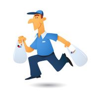 Man Delivering Grocery Bags