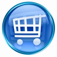 shopping cart icon isolated on white background