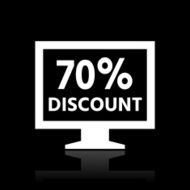 Computer Monitor icon on a black background - WhiteSeries N150