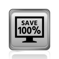 Computer Monitor icon on a square button - SteelSeries N130