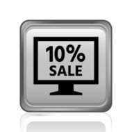 Computer Monitor icon on a square button - SteelSeries N161