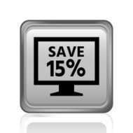 Computer Monitor icon on a square button - SteelSeries N167