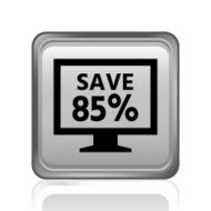 Computer Monitor icon on a square button - SteelSeries N179