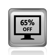 Computer Monitor icon on a square button - SteelSeries N183