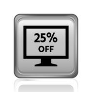 Computer Monitor icon on a square button - SteelSeries N187