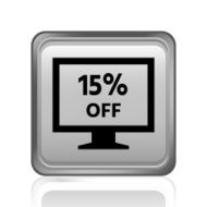 Computer Monitor icon on a square button - SteelSeries N188