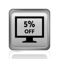 Computer Monitor icon on a square button - SteelSeries N189