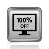 Computer Monitor icon on a square button - SteelSeries N190