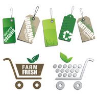 Eco shopping tags set