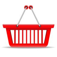 Red shopping basket