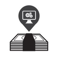 money and computer icon
