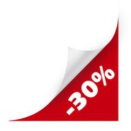 Sale curved corner paper High resolution color illustration