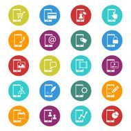 Mobile phone and business icon set