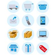 Net shopping icons Vector
