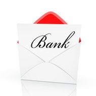 the word bank on a card