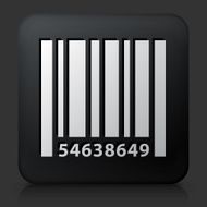 Black Square Button with Barcode Icon N2
