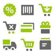 On-line shopping web icons