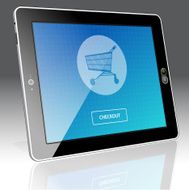 Digital Tablet Online Shopping - Left side horizontal view